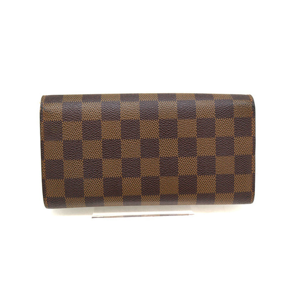 Louis Vuitton Monnaie Damier Canvas Ebene Long Wallet Brown Porte - Picture 1 of 6
